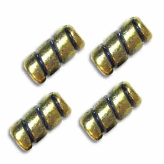 Επιμεταλλωμένη Χάντρα Barberpole Brass 9x4mm ~25τεμ