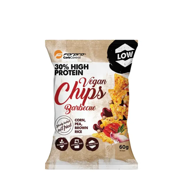 Forpro 30% Vegan Protein Chips Barbecue, 60 g