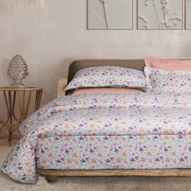 Σετ Σεντόνια 260x280 King Executive Das Home 1723 Pink Χωρίς Λάστιχο100% Βαμβακοσατέν