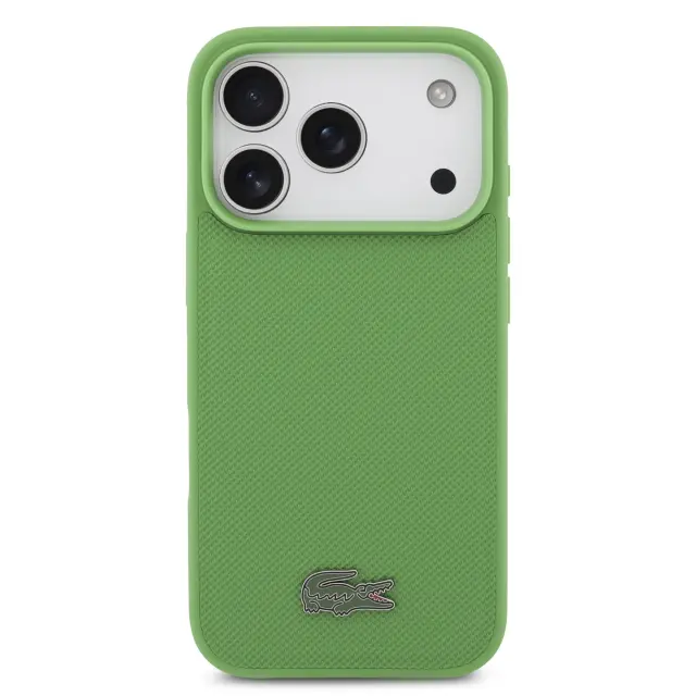 Lacoste Iconic Petit Pique MagSafe Case + Wallet for iPhone 17 Pro Green 2