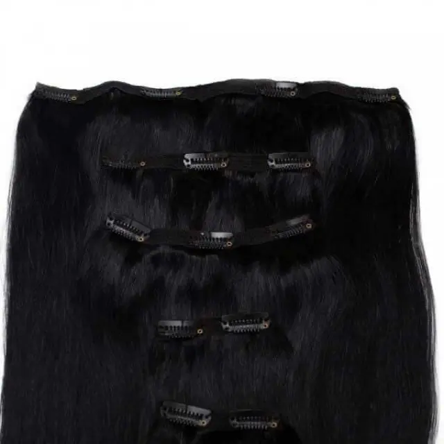 SEAMLESS1 HAIR EXTENSIONS ΤΡΕΣΑ ΜΕ ΚΛΙΠ 5 ΚΟΜΜΑΤΙΑ MIDNIGHT 55ΕΚ
