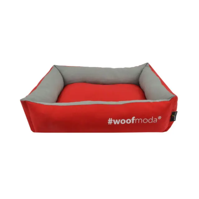 Woofmoda Κρεβάτι Πουφ Ορθογώνιο για Σκύλους & Γάτες Κόκκινο 16x53x46cm Κόκκινο - No 2