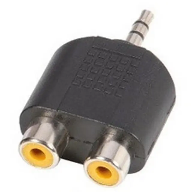 Adam Hall 7550 Αντάπτορας Stereo 2xRCA(f) - 1/8 Jack(m) Μαύρος