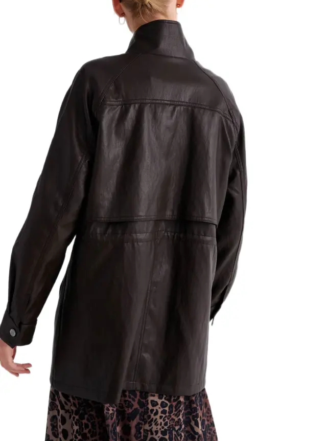 Attrattivo γυναικείο μπουφάν δερματίνη oversized fit 9923774-1 2