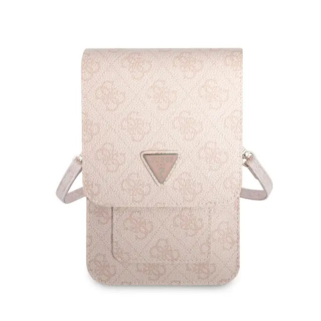Guess PU 4G Triangle Logo Phone Bag Pink 2
