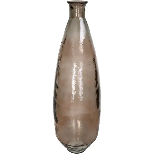 Βάζο Καφέ Ανακυκλωμένο Γυαλί 26x26x80cm