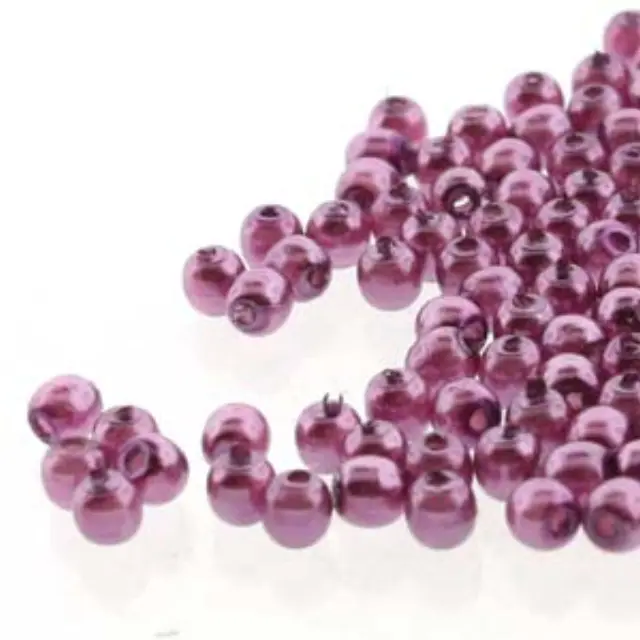 Χάντρα Czech Glass Pearl Round Ø2mm - Fuchsia ~150τεμ