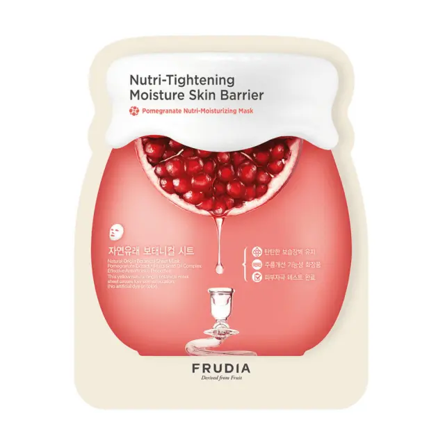 FRUDIA Pomegranate Nutri-Moisturizing Sheet Mask Υφασμάτινη Μάσκα Προσώπου με Εκχύλισμα Ροδιού για Ενυδάτωση & Αντιγήρανση, 20ml 2