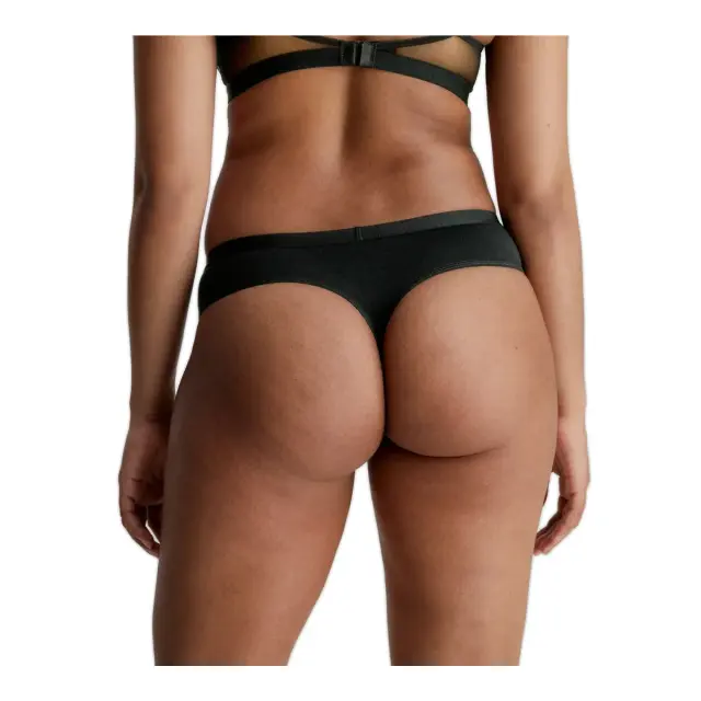Calvin Klein Γυναικείο String Thong Future Shift, Χρώμα Μαύρο - L 2