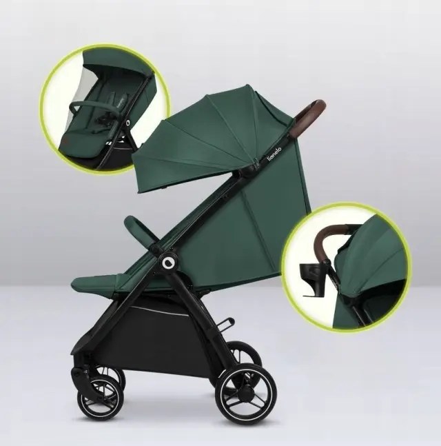 Lionelo Ingrid Βρεφικό Καρότσι έως 22kg Black 3