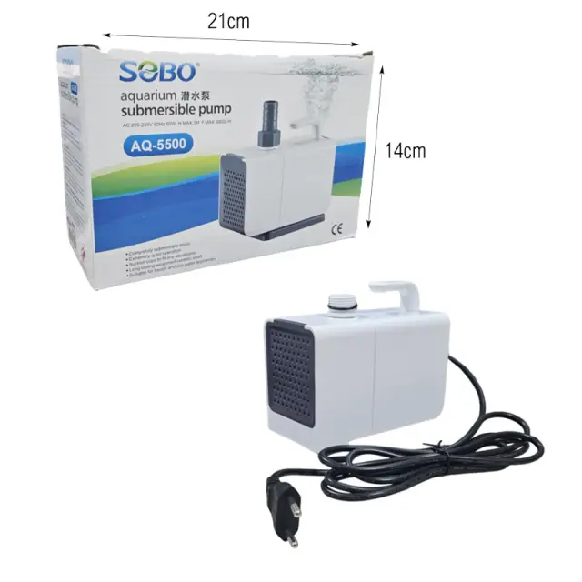 SOBO Αντλία Ενυδρείου Βυθιζόμενη AQ-5500 3000L/H - Submersible Aquarium Pump 088057 3