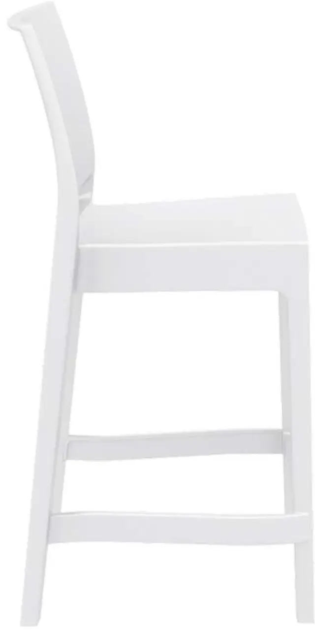 Σκαμπό Bar Στοιβαζόμενο MAYA Λευκό PP 44x50x98cm 3