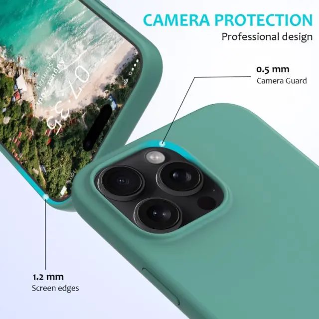 Solid Colour Θήκη για iPhone 16 Pro Max-Pine Green OEM 2