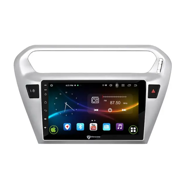 VenCore Οθόνη Multimedia Android 15 9" 9109A MTK6762 Octa-Core 2GB/32GB IPS με Πρόσοψη, CarPlay, Android Auto και Υποστήριξη Κάμερας Οπισθοπορείας AHD για Peugeot 301 2012-2023 – Ασημί (3236-10007-0070S) 2