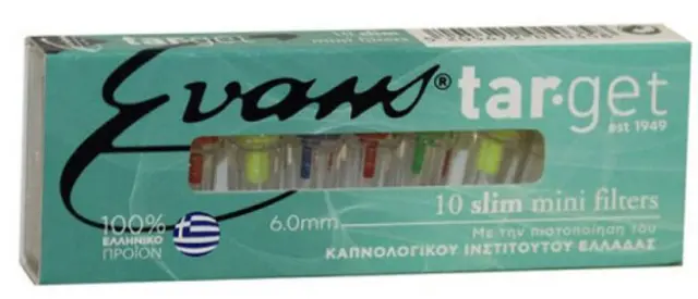 Πιπάκια τσιγάρου 6mm Slim TARGET by Evans 1 τμχ