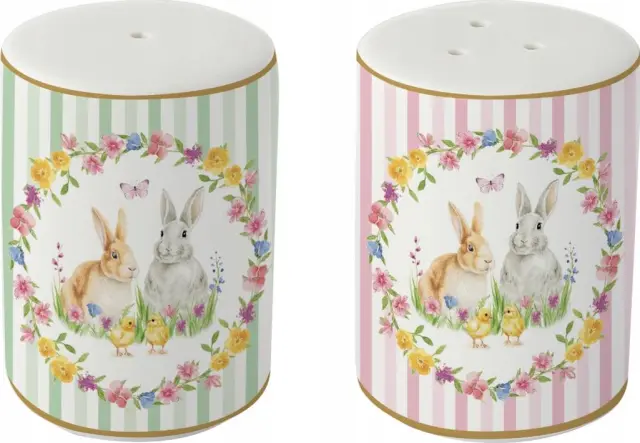 Happy Easter Salt & Pepper Set Σετ Αλατοπίπερου Πορσελάνης