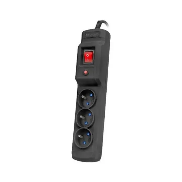 Armac Power Strip Multi M3 3-socket Surge Protection 5m Black (M3/50/CZ)