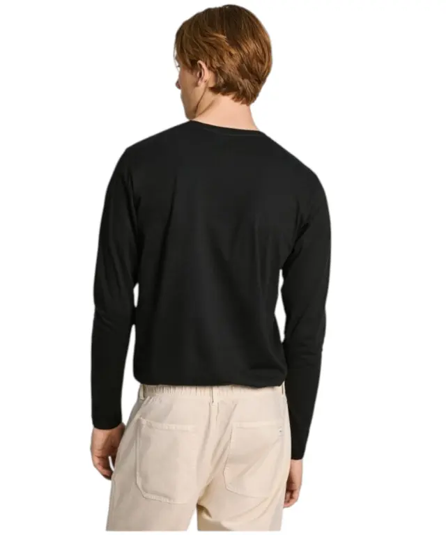 Pepe Jeans - Ανδρική Μπλούζα Μακρυμάνικη Eggo PM508209-999 Μαύρο 3