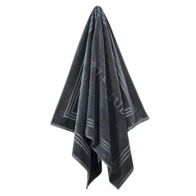 Πετσέτα Θαλάσσης 90x170 400gsm Essential Greenwich Polo Club 4063 Dark Grey 100% βαμβακερό 2