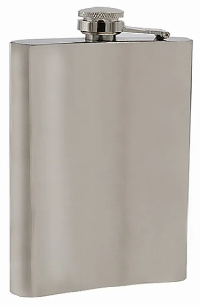 Hip Flask Φλασκί Ποτού Chrome Mat (F016) - 240ml 2