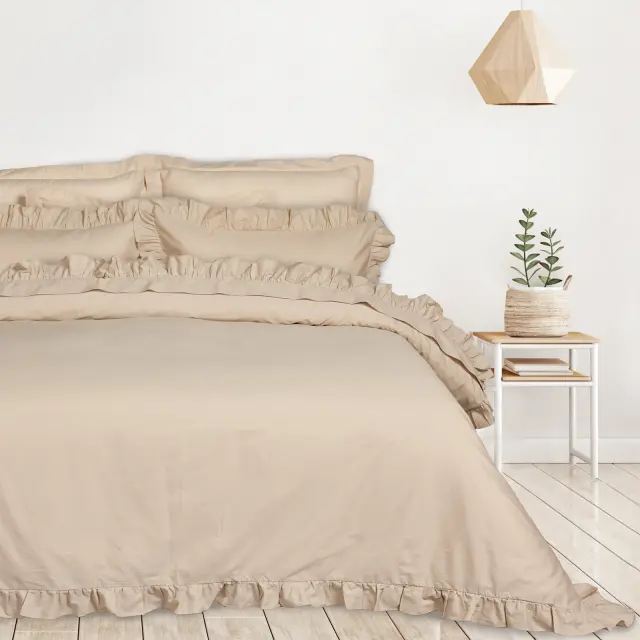 Σετ Σεντόνια 240x270 Υπέρδιπλα Daily Das Home 3168 Taupe 100% βαμβακερόΧωρίς Λάστιχο