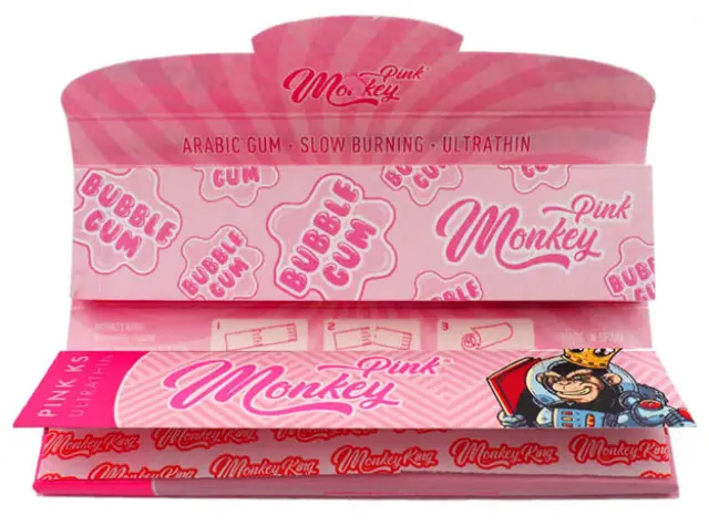 Monkey King Χαρτάκια Bubble Gum - King Size Slim με Τζιβάνα 32φ. 2