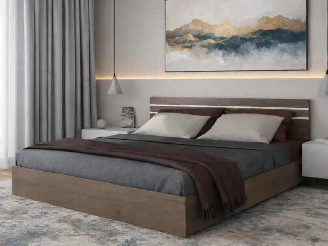Υπέρδιπλο Κρεβάτι Wenge RILEY 3