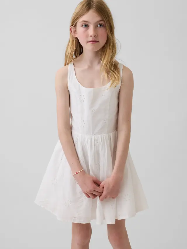 Παιδικό Φόρεμα Eyelet New off white