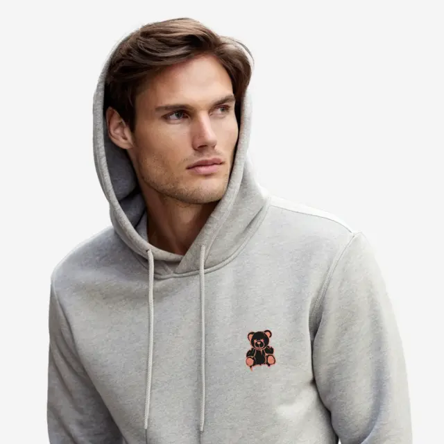 Φούτερ Noshame® Γκρι με τύπωμα Brown Teddy - 512533 - XXL 2