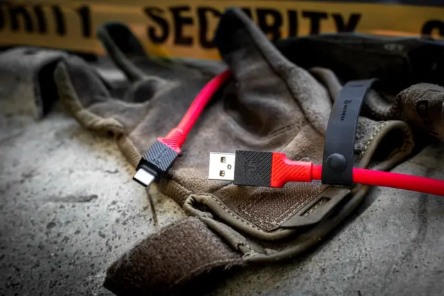 Tactical Fat Man Cable USB-C/Lightning 1m Red 3