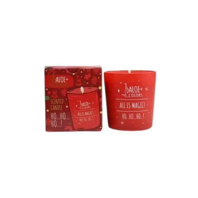Aloe+ Colors Scented Soy Candle Ho Ho Ho! Αρωματικό Κερί Σόγιας σε Βάζο Ho Ho Ho Μελομακάρονο Κόκκινο, 150gr