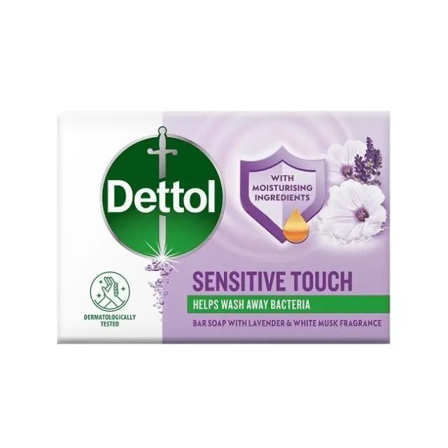 Dettol Sensitive Touch Bar Σαπούνι με Άρωμα Λεβάντας και Λευκού Μόσχου 85g