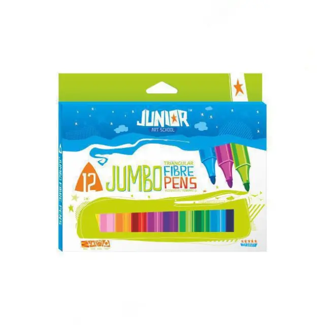 Junior Μαρκαδόροι Ζωγραφικής Τριγωνικοί Jumbo 12 χρώματα (130320)