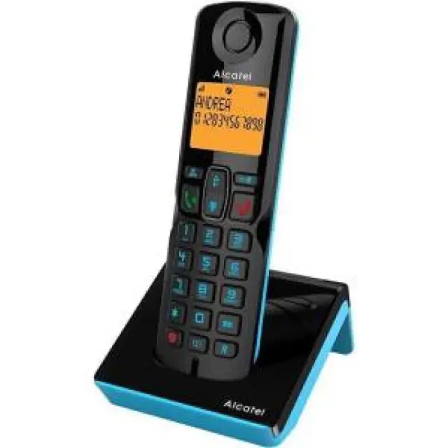 Alcatel S280 Ασύρματο Τηλέφωνο με Ελληνικό Μενού Μαύρο/Μπλε