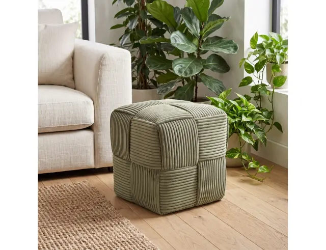 Σκαμπό Πουφ Scott Home Deco Factory με διαστάσεις 36x36x38cm - Green HD0541