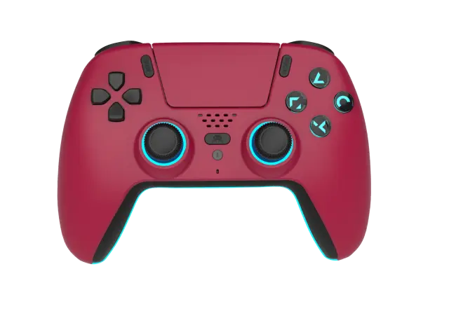 Trade Invaders - Wireless Bluetooth Controller for PS5- LED - Cherry Red - PlayStation 5