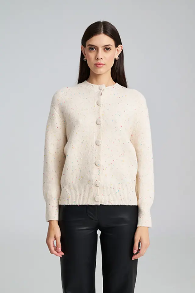 Μάλλινη Ζακέτα με Oversized Κουμπιά REINA CARDIGAN - XS