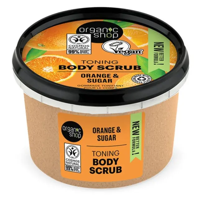 Organic Shop Sicilian Orange Πορτοκάλι & Ζάχαρη Scrub Σώματος 250 ml