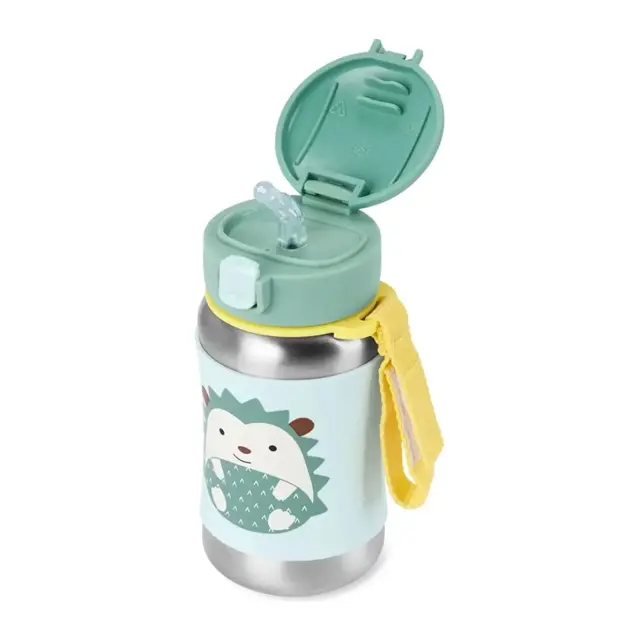 Skip Hop Zoo Ανοξείδωτο Παγούρι με Καλαμάκι 350ml Hedgehog Mint 2