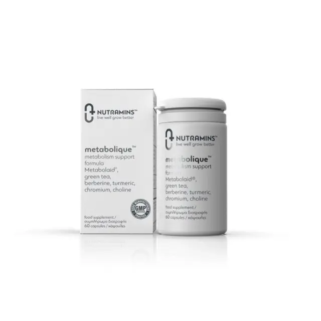 Nutramins Metabolique Metabolism Support Formula, Συμπλήρωμα Διατροφής για τον Μεταβολισμό & Διαχείριση Βάρους 60 κάψουλες