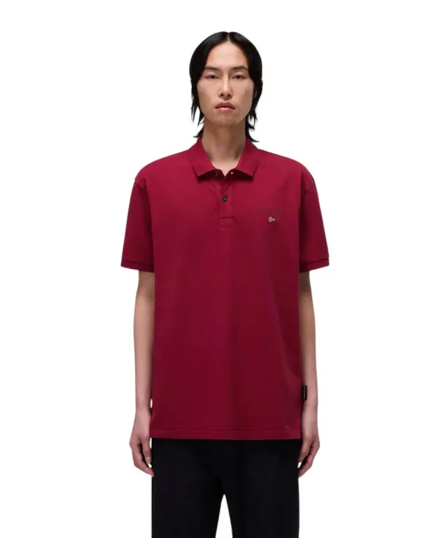 Napapijri - Ανδρική Μπλούζα Κοντομάνικη Polo Elbas Regular Fit NP0A4GB4-R1E Μπορντό - M