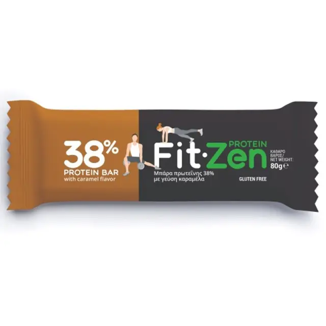 Fit-Zen Μπάρα Πρωτεΐνης 38% με γεύση Καραμέλα 80gr