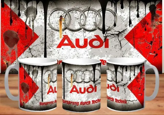 κούπα audi κεραμική 330ml λευκη με συσκευασία δώρου " με δυνατότητα προσθήκης ονόματος η ευχές (fx)
