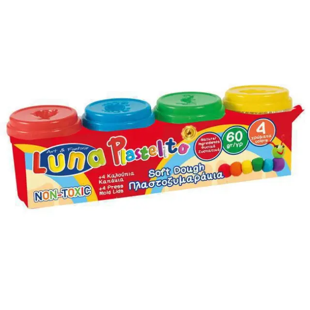 Luna Πλαστoζυμαράκι 4 Xρώματα x 60gr (000620526)