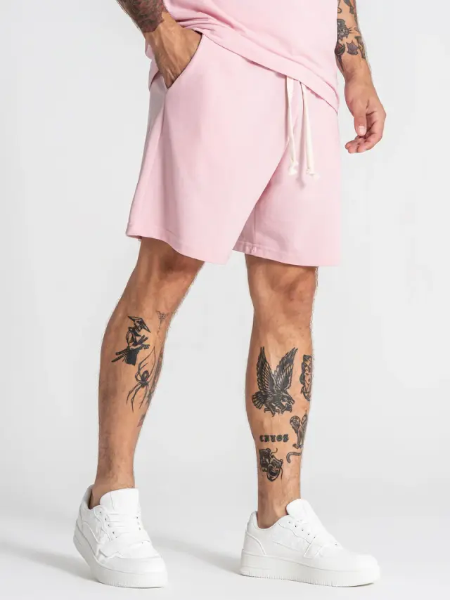 Gianni Kavanagh Ανδρικό TEXTURE Shorts – Light Pink - M 2