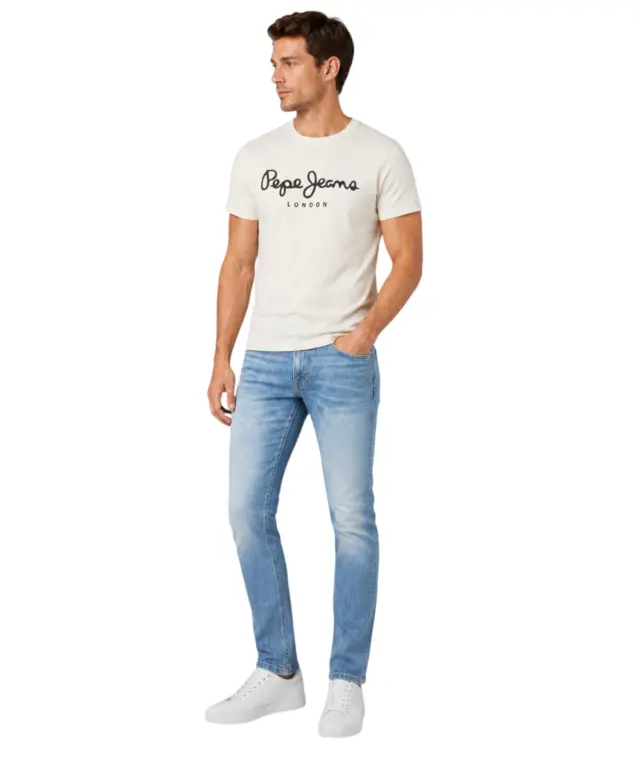 Pepe Jeans - Ανδρικό Κοντομάνικο T-shirt Original Strech PM5010177-804 Εκρού 3