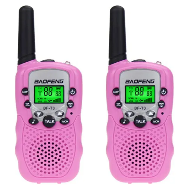 Baofeng BF-T3 Walkie Talkie με Μονόχρωμη Οθόνη Σετ 2τμχ - ΡΟΖ