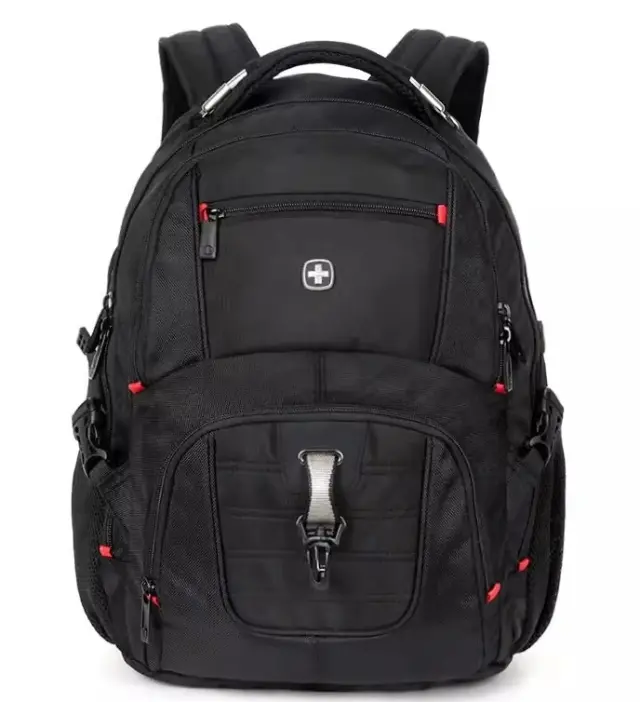 Suissewin SN9932 Airflow Σακίδιο Πλάτης (34.50cmX42cmX28cm) 34L με Ανατομική Πλάτη, Θήκη Laptop 15.6″ + Πολλαπλές Θήκες – Μαύρο 2