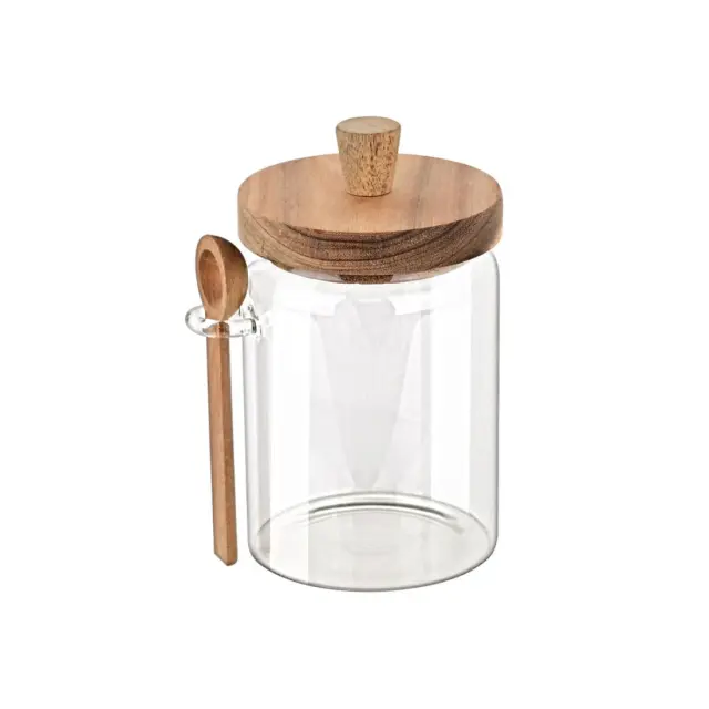 Estia Δοχείο Αποθήκευσης Allure Γυάλινο 850Ml 9.7X12X17Cm Με Κουτάλι 2