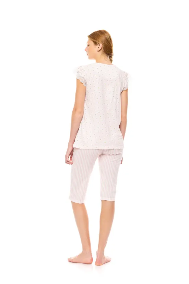S1453 - Type - PYJAMA CAPRI PINK DAISY - M 3